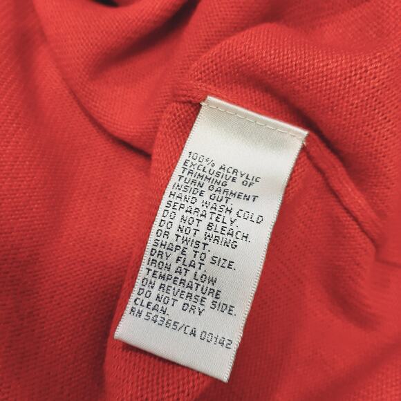 Allison Daley Red Sparkly Tie Neck Retro Sweater l Size: M - Picture 5 of 12